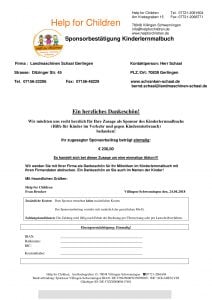 Sponsorbeitrag Landmaschinen Schaal Gerlingen LB 2018