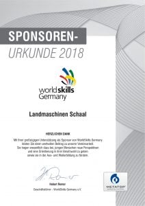 World Skills Germany Landmaschinen Schaal